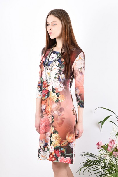 Платье мод. 1454-2 цвет Терракотовый