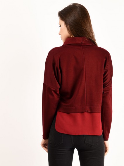 Блуза мод. 1821 цвет Бордовый