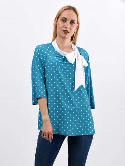 Блуза мод. 6514 цвет Бирюзовый